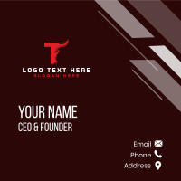 Tamaraw Horn Letter T Business Card Design