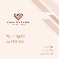 Gentleman Suit Heart Business Card Design