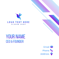 Flying Hummingbird Wings Business Card Design