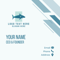 Aquatic Shark Surfing Business Card Design