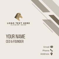 Brown Horse Silhouette Business Card Design