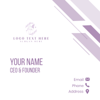 Elegant Female Butterfly Business Card Design