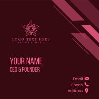 Pink Feather Wellness Business Card Design