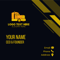 Yellow Moving Cargo Business Card Design