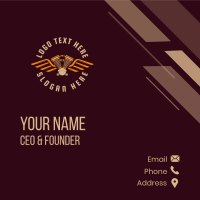 Wing Engine Maintenance Business Card Design