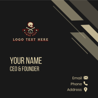 Skull Death Casino Business Card Design