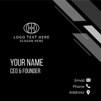 Geometric Business Letter H Business Card Design