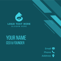 Car Wash Droplet Business Card Design