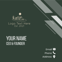 Minimalist Campsite   Business Card Design