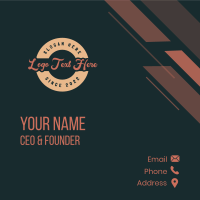 Retro Vintage Diner Business Card Design