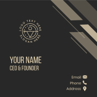 Geometric Archery Sport Business Card Design