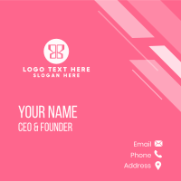 Pink Butterfly Wings Business Card Design