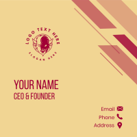 Red Bison Head Business Card Design