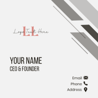 Designer Signature Lettermark Business Card Design
