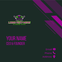 Skull Handgun Soldier Business Card Design