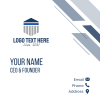 Legal Courthouse Building Business Card Design