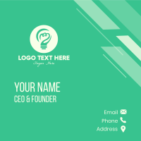 Green Eco Bulb Business Card Design