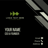 Music Streaming Frequency Business Card Design