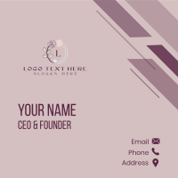 Feminine Beauty Flower Business Card Design