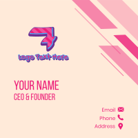 Pop Graffiti Number 7 Business Card Design