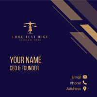 Lady Justice Balance Scale Business Card Design