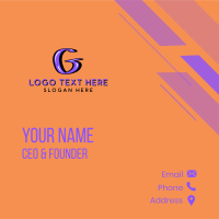 Graphic Letter G Business Card Design