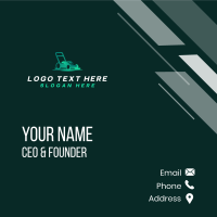 Landscaping Lawn Mower Business Card Design