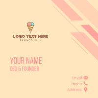 Sweet Ice Cream Cone  Business Card Design