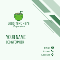 Tropical Coconut Juice Business Card Design