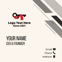 Security Key Ribbon  Business Card Design