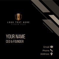 Castle Shield Security Business Card Design