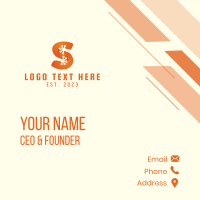 Orange Frog Letter S Business Card Design