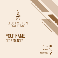 Morning News Coffee Cup Business Card Design