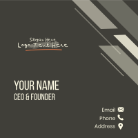 Funky Grunge Wordmark Business Card Design