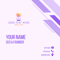 Mobile Phone Graduation Cap Business Card Design