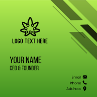 Digital Cannabis Outline Business Card Design