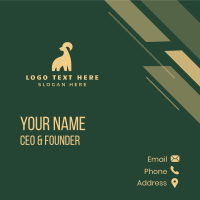 Golden Deluxe Goat Business Card Design