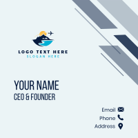 Island Travel Airplane Business Card Design