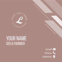 Curvy Round Lettermark Business Card Design