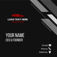 Red Speed Car Business Card Design