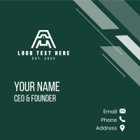 Realty Label Letter A Business Card Design