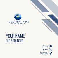 Travel Airplane Destination Tour Business Card Design