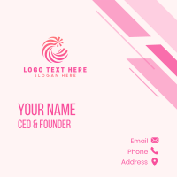 Striped Candy Letter C Business Card Design