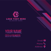 Gaming Multimedia Letter C Business Card Design