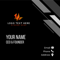 Phoenix Flying Flame Business Card Design