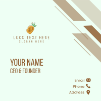 Simple Pineapple Fruit Business Card Design