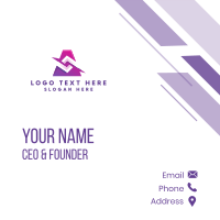 Artistic Purple Graphic Business Card Design