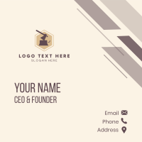 Forest Woodcutting Axe Business Card Design