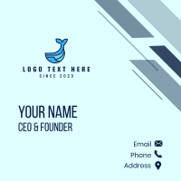 Whale Animal Mascot  Business Card Design