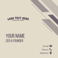 Rustic Enterprise Wordmark Business Card Design